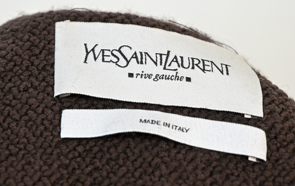 Yves Saint Laurent YSL Brown Bouclé Artisan Jacket Size 44