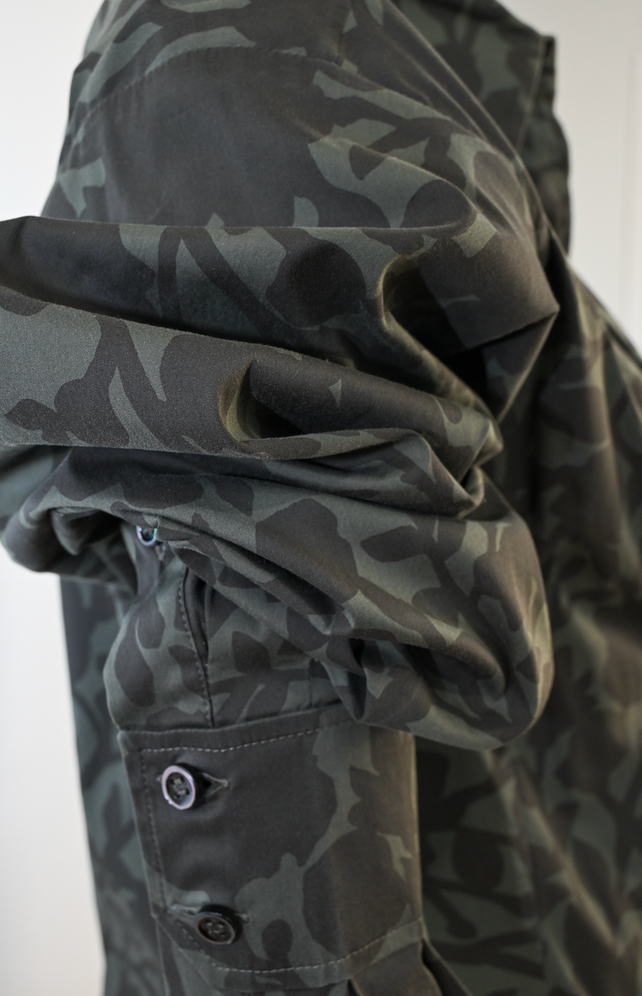 Yves Saint Laurent YSL by Stefano Pilati Camouflage Print Shirt Size 42