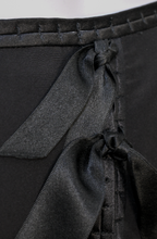 Yves Saint Laurent YSL by Tom Ford Black Satin Ribbon Skirt — F/W 2002 Runway Collection Size 42