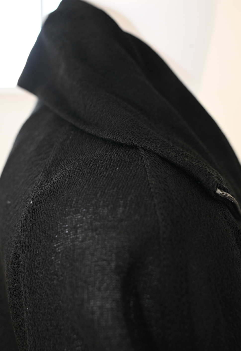 HERMÈS Black Flight Suit Zip-Front Belted Midi Dress Size 42 - Gaultier Era