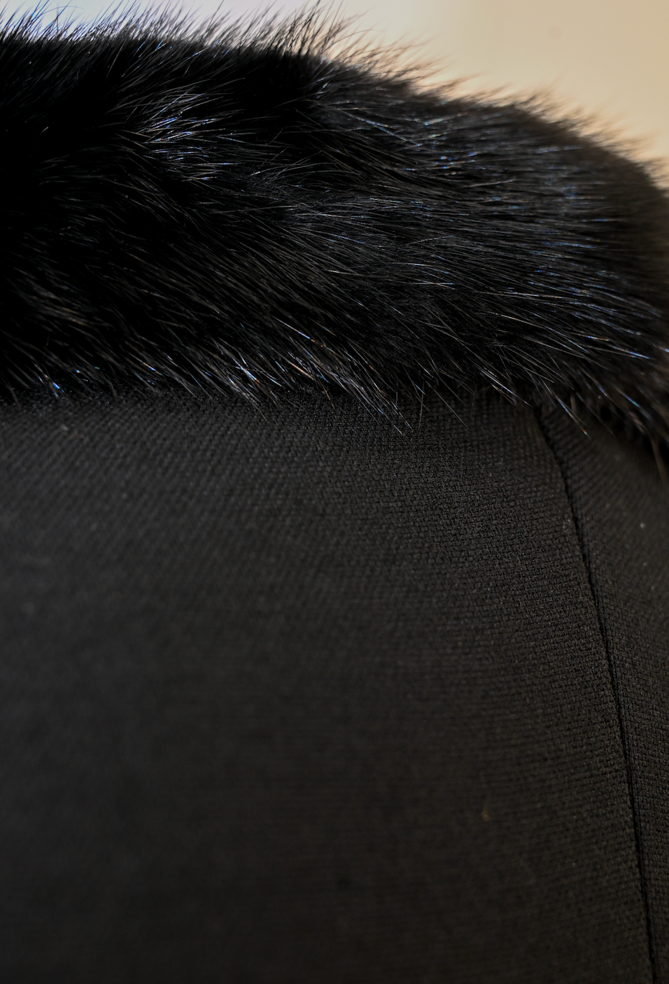 Prada Mink Fur Collar Jacket Size 46