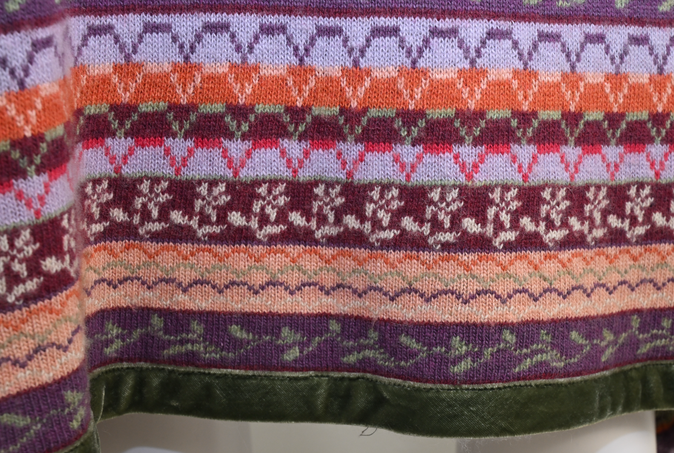 ETRO Multicolor Fair Isle Jacquard Knit Flared Midi Skirt Size 46