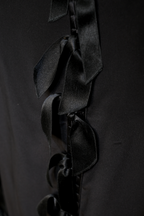Yves Saint Laurent YSL by Tom Ford Black Satin Ribbon Skirt — F/W 2002 Runway Collection Size 42