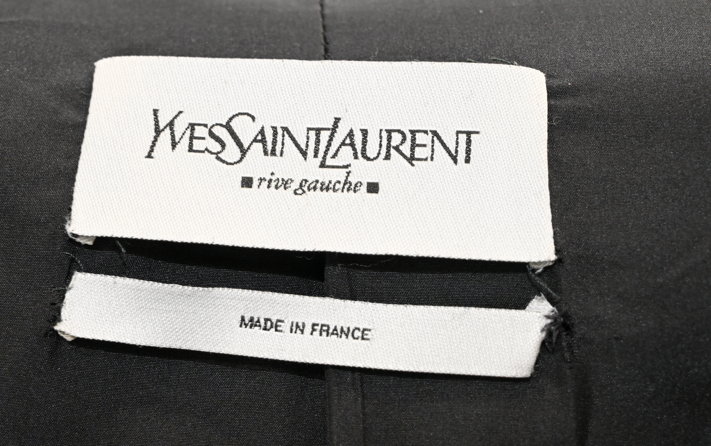 Yves Saint Laurent Rive Gauche Velvet Trim Blazer Size 40