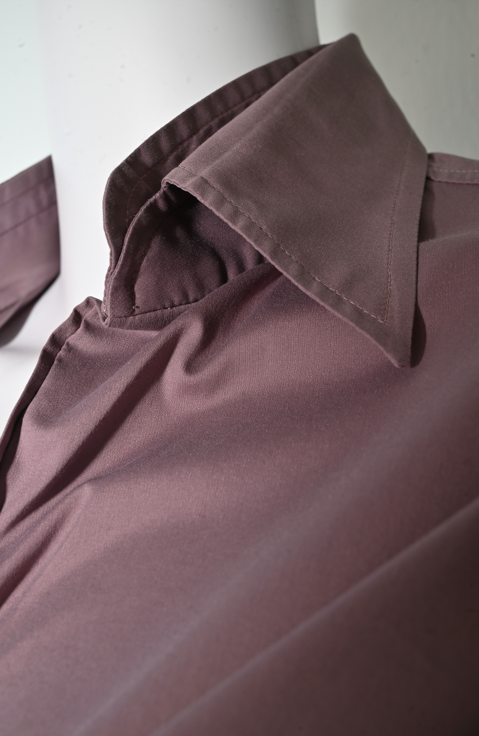 Yves Saint Laurent YSL by Tom Ford Dusty Mauve Oversized Bow Shirt Size 42