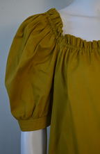 Yves Saint Laurent YSL by Tom Ford Mustard Peasant Blouse Size 42
