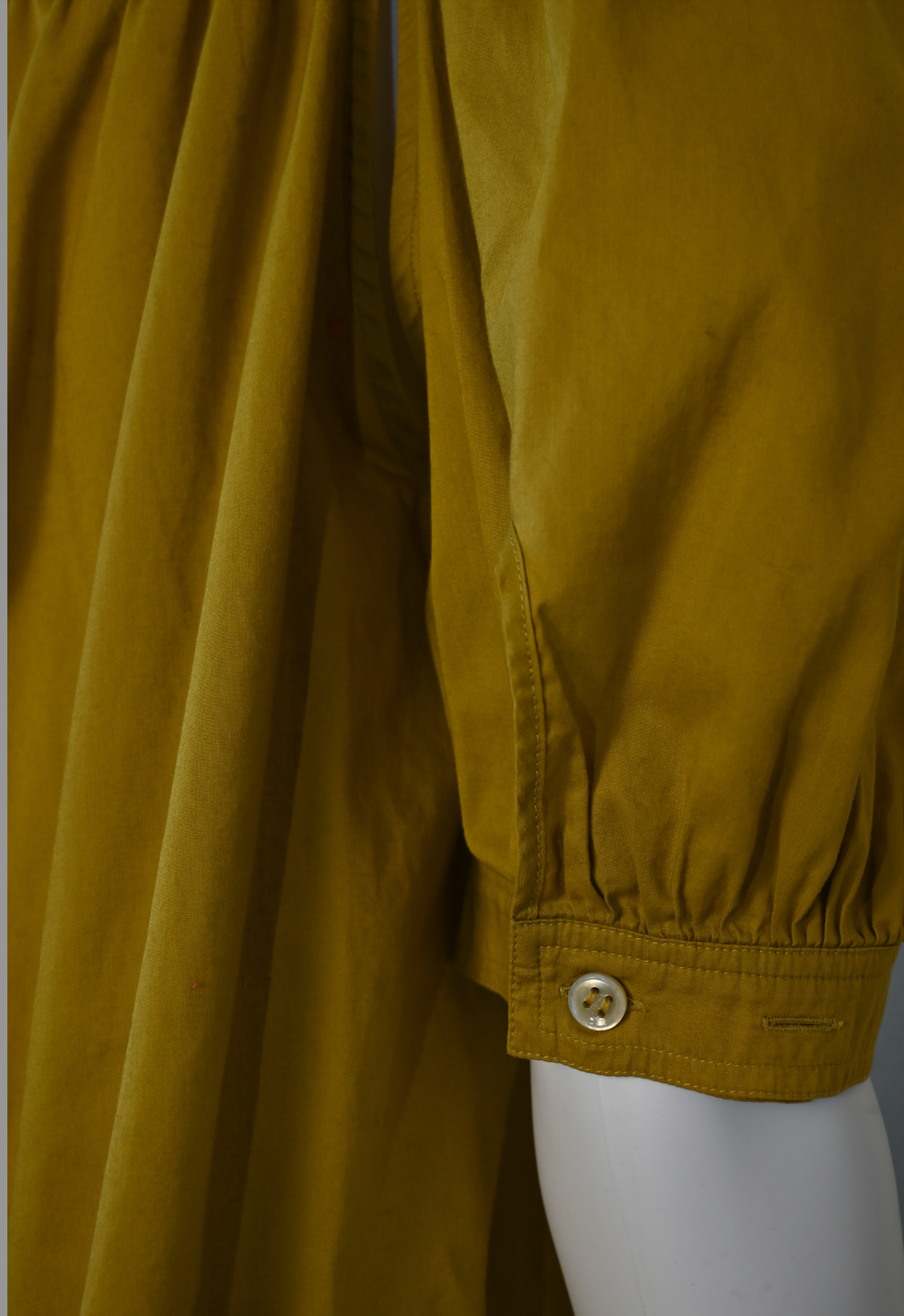 Yves Saint Laurent YSL by Tom Ford Mustard Peasant Blouse Size 42
