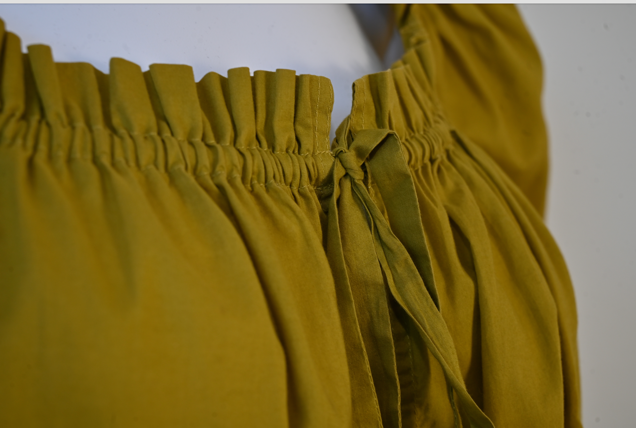 Yves Saint Laurent YSL by Tom Ford Mustard Peasant Blouse Size 42