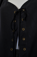 Stefano Pilatti for YSL Lace Up Corset Top Size 44