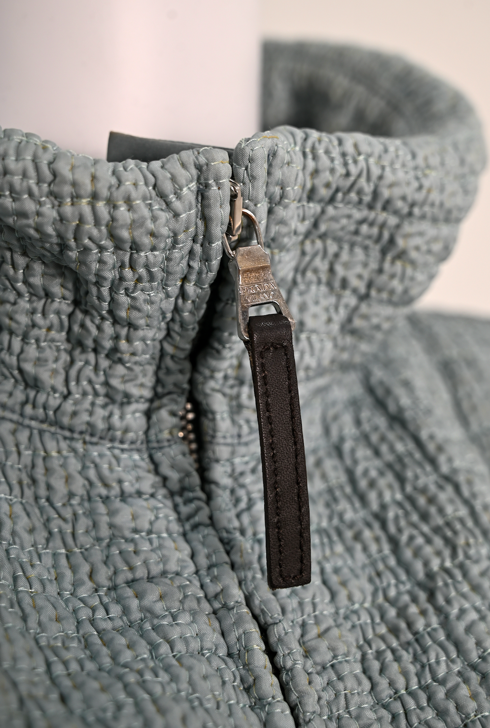 Prada Argento Zip Jacket Size 46IT