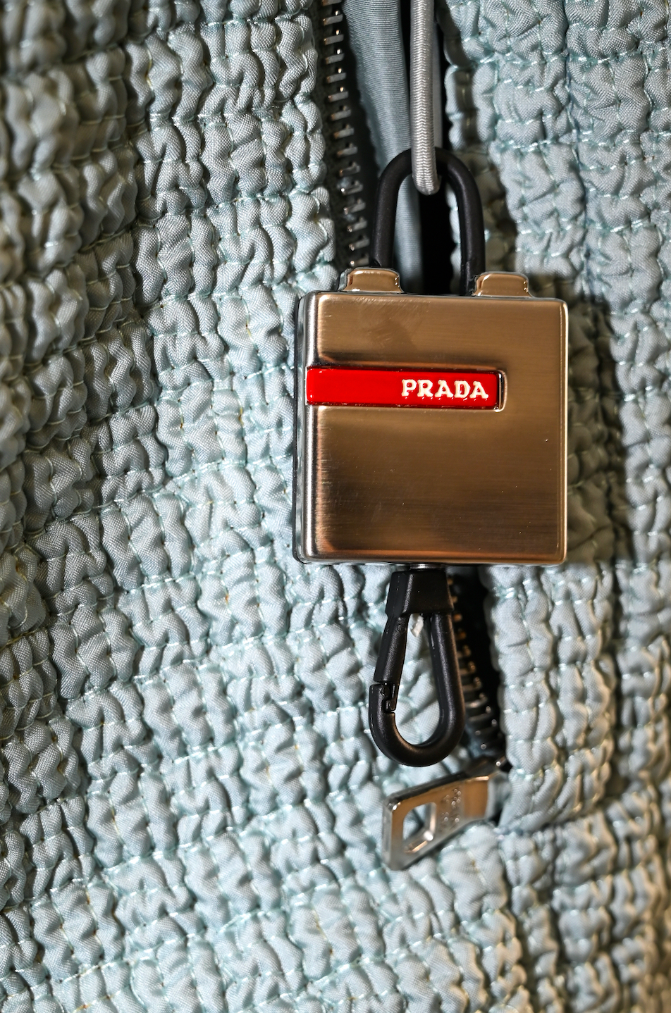 Prada Argento Zip Jacket Size 46IT