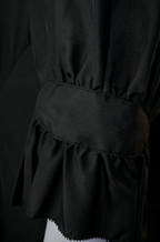 MARC BY MARC JACOBS Black Peasant Ruffle Shift Dress Size Medium