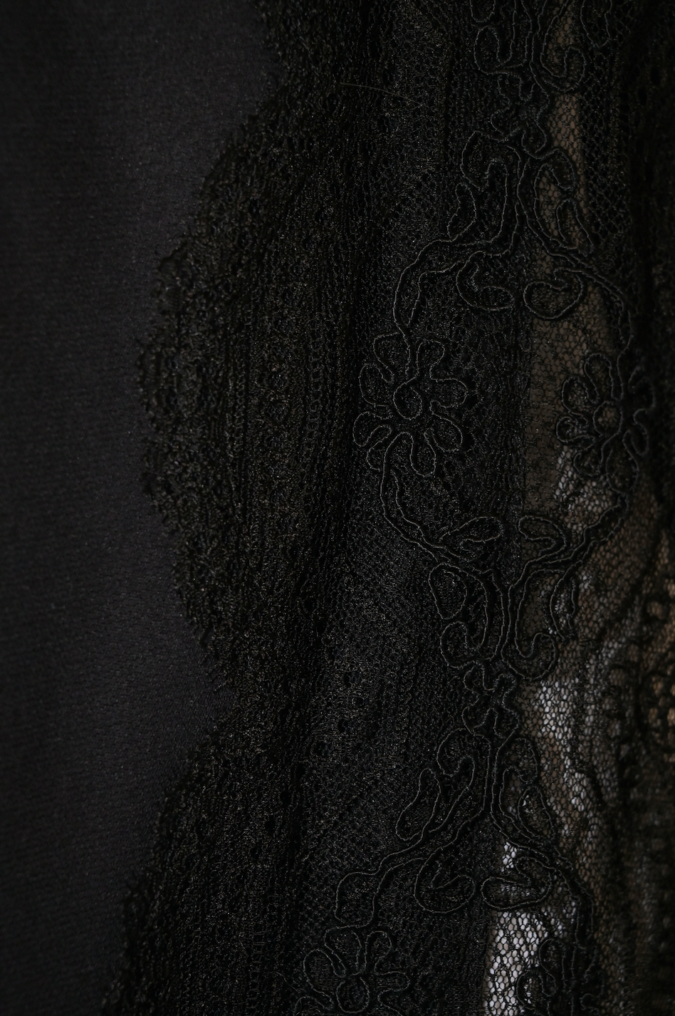 AUTHENTIC Yves Saint Laurent Rive Gauche Black One-Shoulder Lace Trim Gown — Vintage France, Documented Archive Piece Size 42