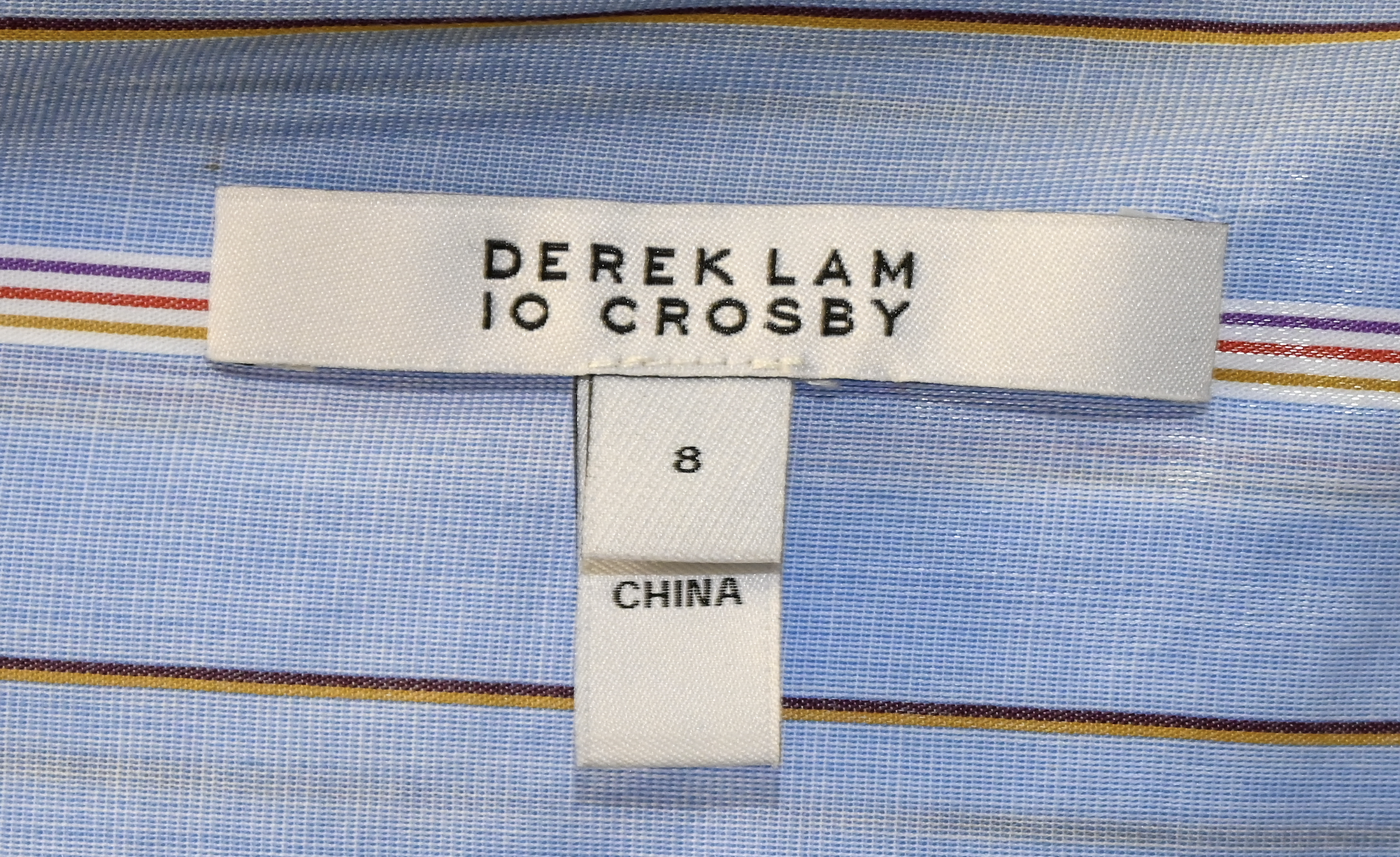 Derek Lam 10 Crosby Blue Stripe Shirt Dress Size 8