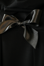 Yves Saint Laurent YSL Black Draped Cowl Collar Top Size Large