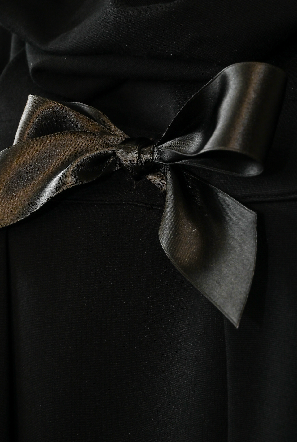 Yves Saint Laurent YSL Black Draped Cowl Collar Top Size Large