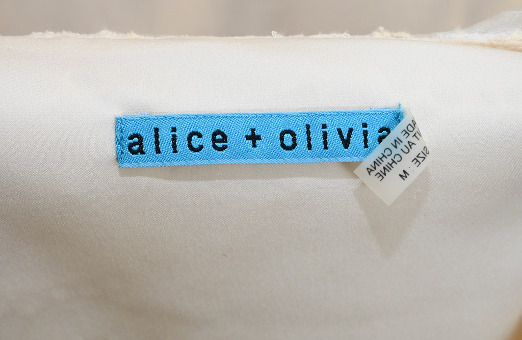 Alice & Olivia Lace & Ruffle Top Size Medium