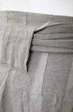 CREA CONCEPT Taupe Crinkle Linen Pleated Midi Skirt  Size 44 Parisian Contemporary Designer