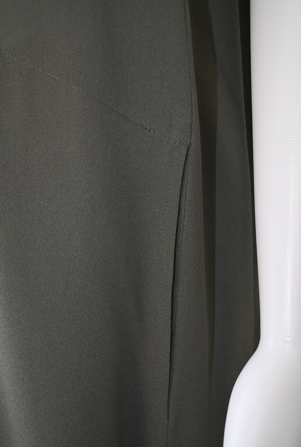 Vince Sage Grey Silk Henley Shift Dress
