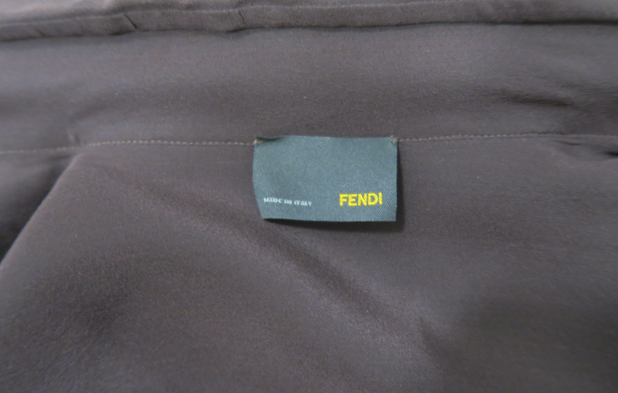 Fendi Crystal FF Embellished Button-Down Blouse Size 44