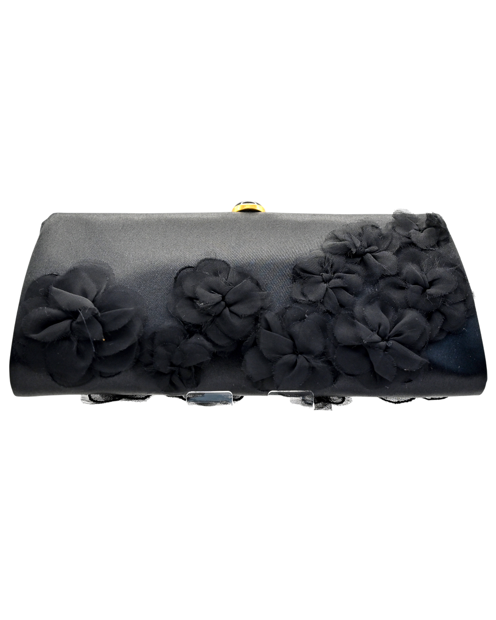 Yves Saint Laurent Floral Satin Evening Clutch