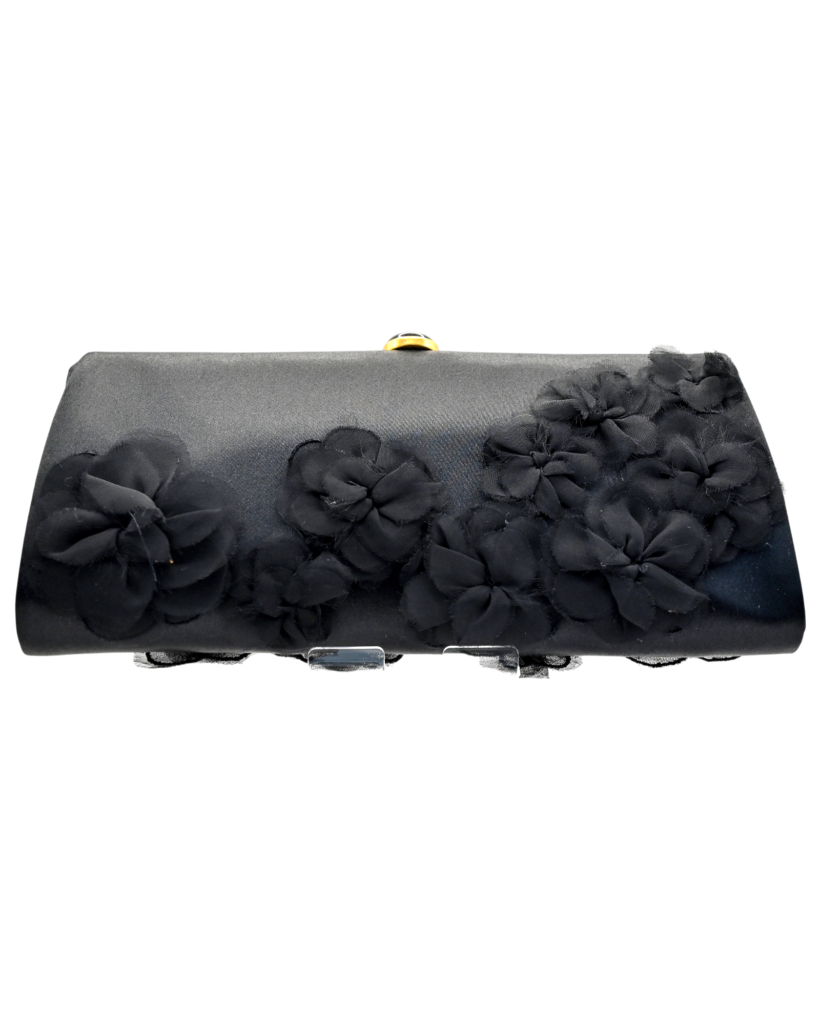Yves Saint Laurent Floral Satin Evening Clutch