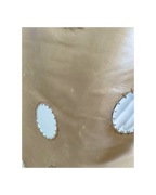 Prada Vitello Specchi Mirror-Embellished Leather Skirt Size 42