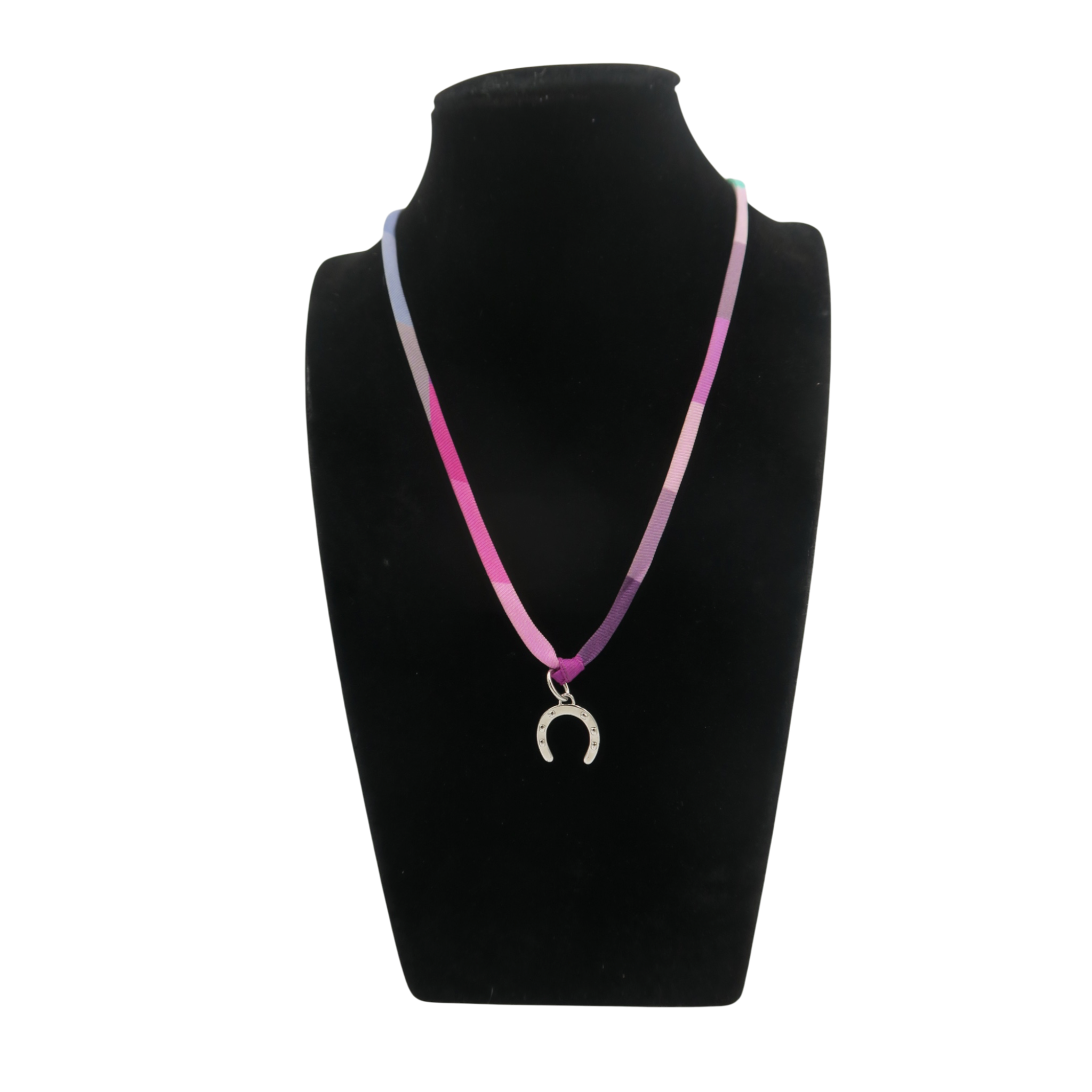 Hermes Petit H Silk Twilly Horseshoe Necklace