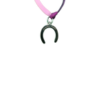 Hermes Petit H Silk Twilly Horseshoe Necklace