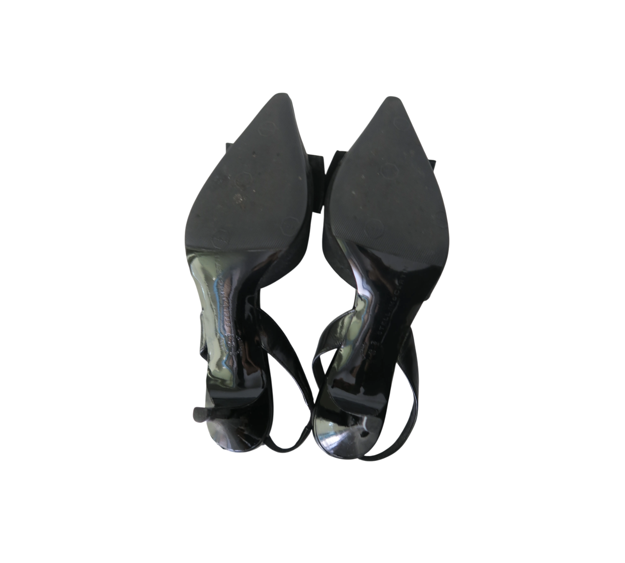 Stella McCartney Black Slingback Pumps with Oversized Bow Size 36