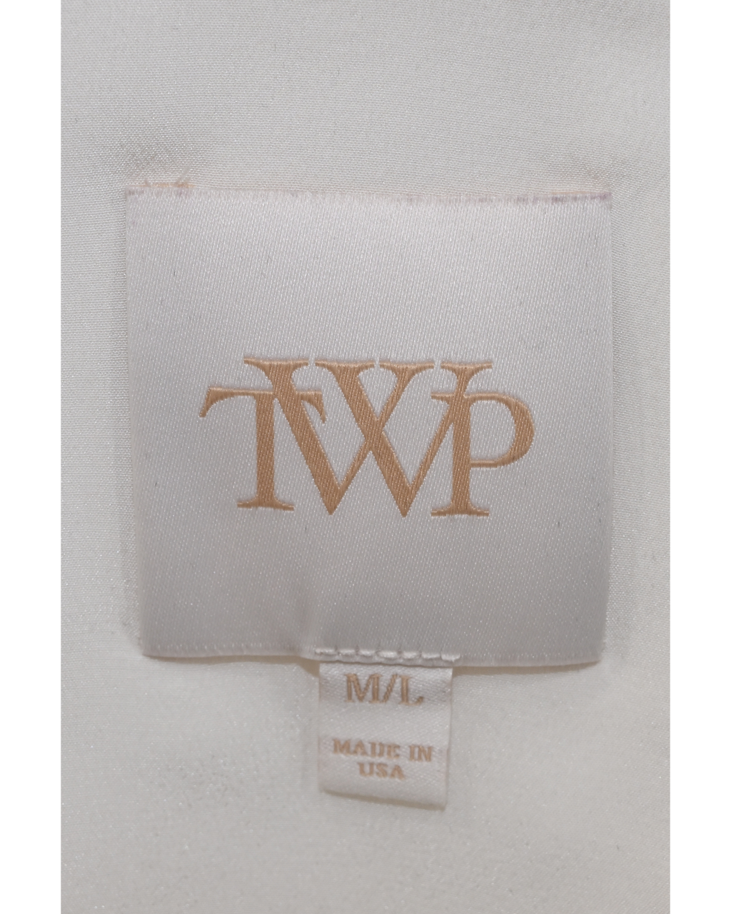 TWP Ivory Silk Button Down Blouse Size M/L