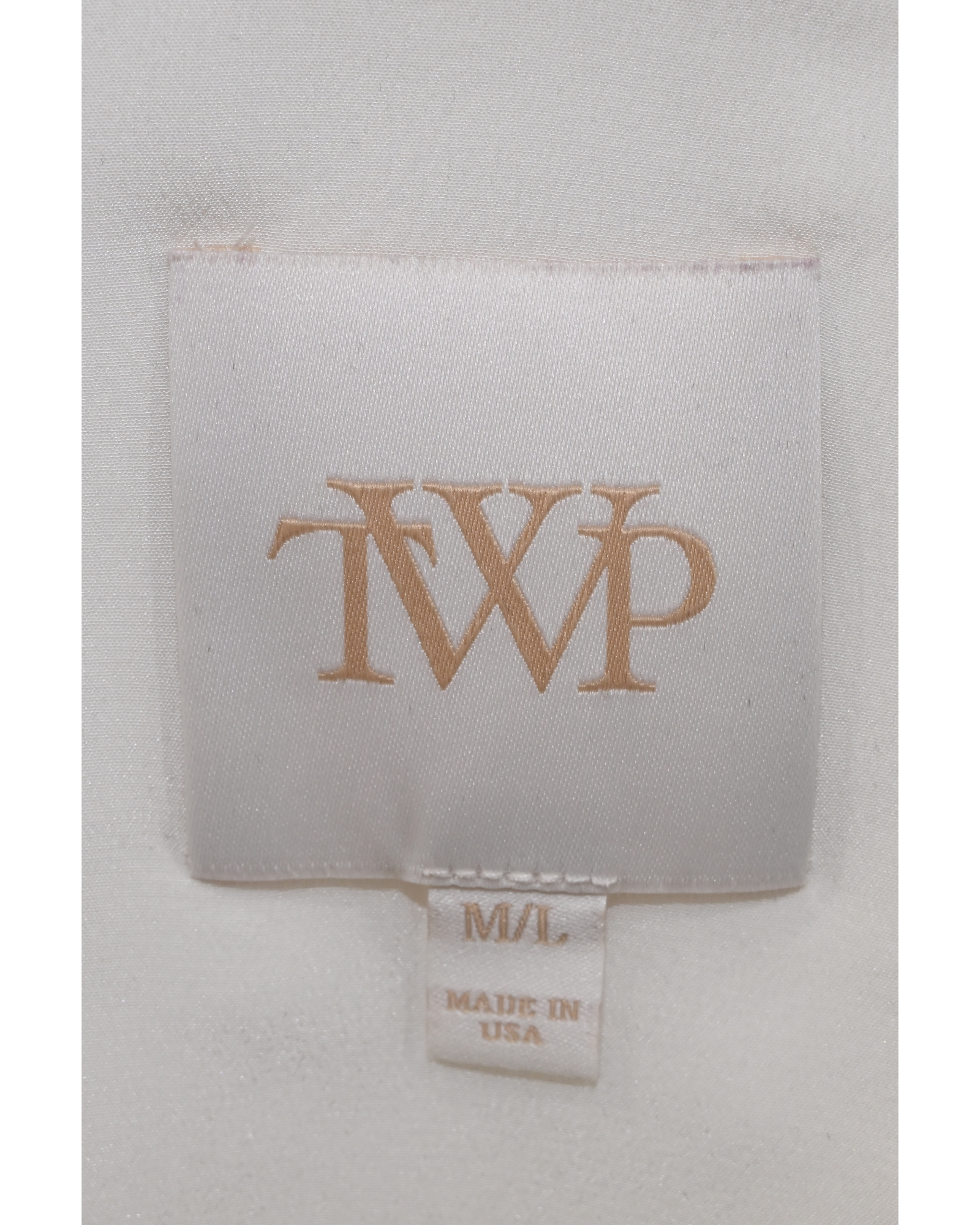 TWP Ivory Silk Button Down Blouse Size M/L