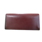 AUTHENTIC CARTIER Bordeaux Leather Bi-Fold Long Wallet — Gold Logo Hardware, Refurbished, Personal Provenance