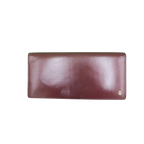 AUTHENTIC CARTIER Bordeaux Leather Bi-Fold Long Wallet — Gold Logo Hardware, Refurbished, Personal Provenance